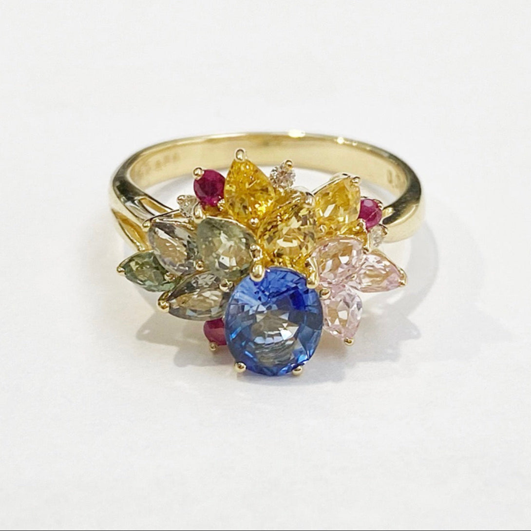 JY012 Natural Sapphire | VVS1/VVS2 | Natural Colored Gemstones VVS1/VVS2 | 18K Gold | Excellent Cut | Customizable | Exquisite Gift | Wedding | Anniversary Customization