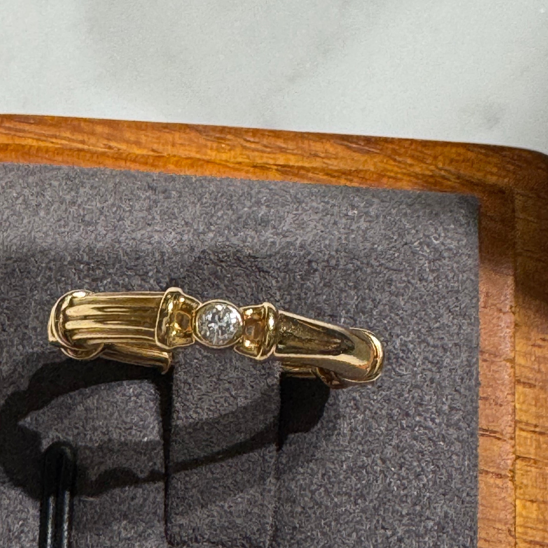 JY013 Natural Diamond | VVS1/VVS2 | 18K Gold | Excellent Cut | 7g Gold Weight | 4 Diamonds | Customizable