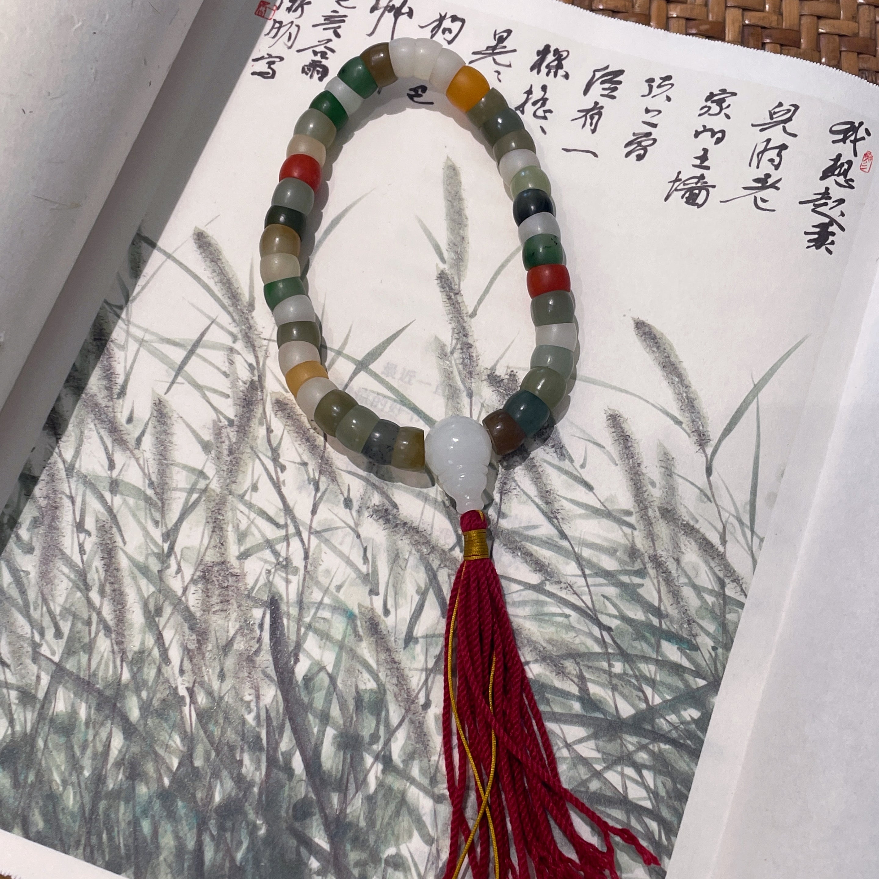 Jy014 Hetian Seed Jade Bracelet | Natural Hetian Jade | Bracelet | Healing Tourism | 32g