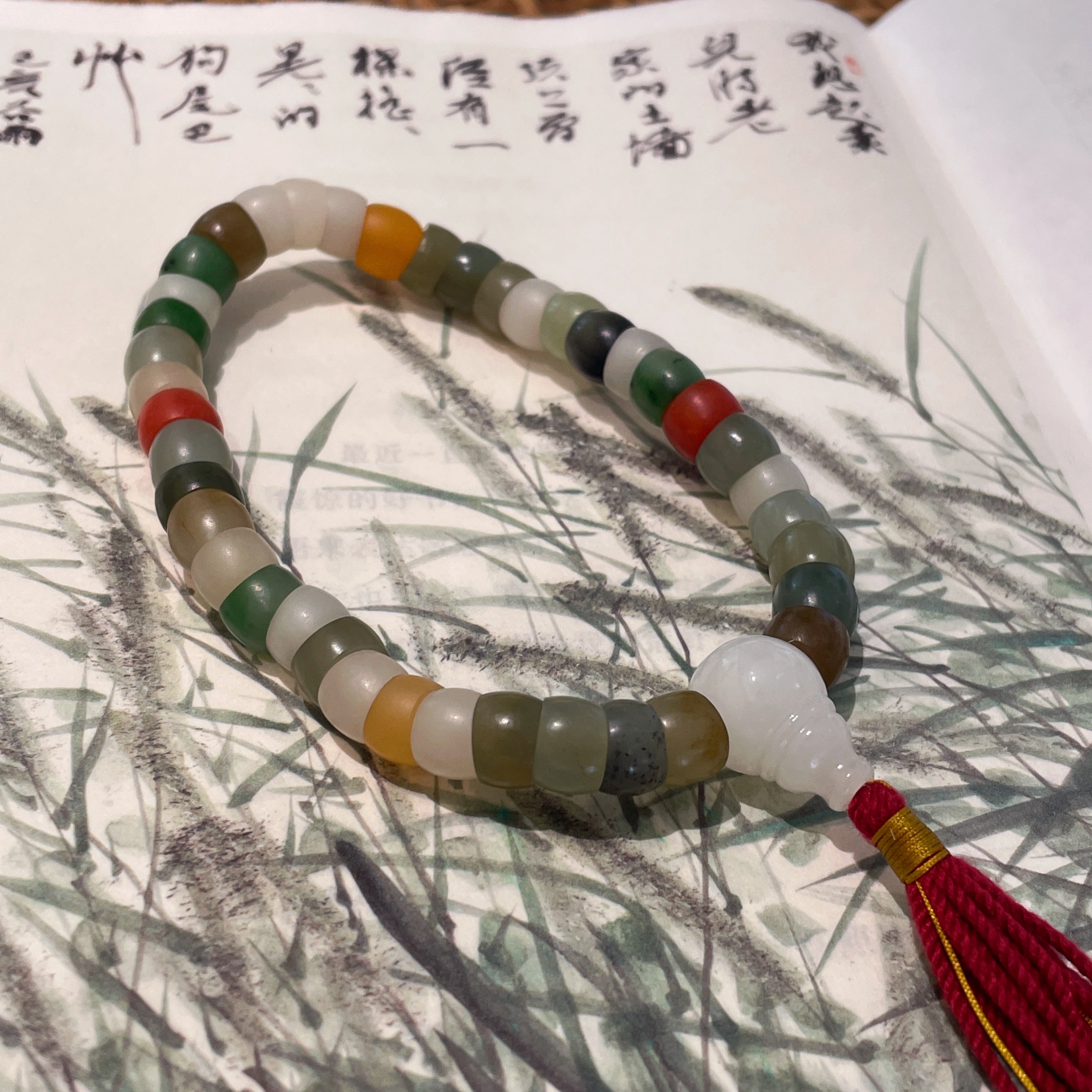 Jy014 Hetian Seed Jade Bracelet | Natural Hetian Jade | Bracelet | Healing Tourism | 32g