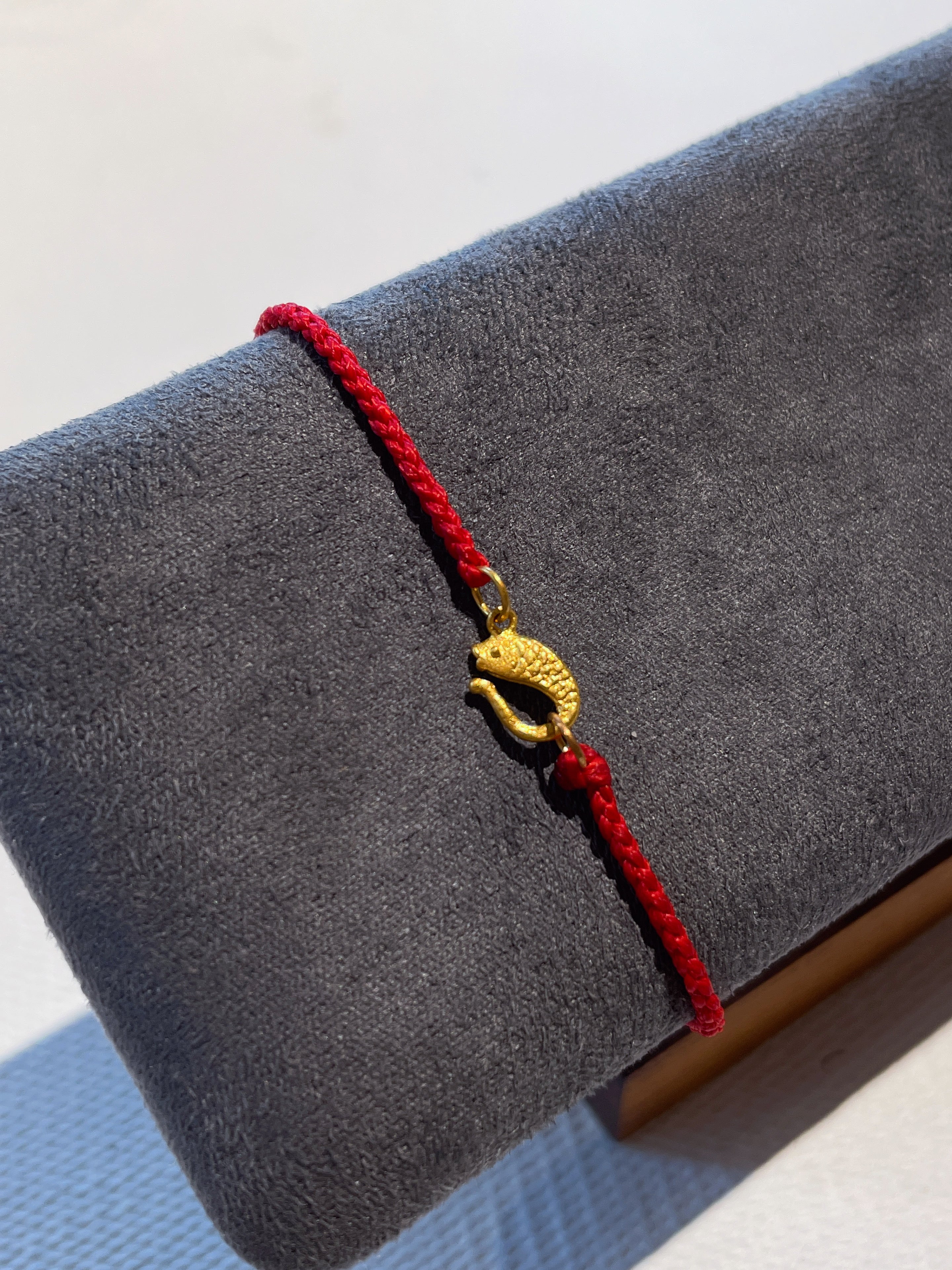 Jy028 24K Gold | Fine Jewelry | Perfect Gift| Perfect Gift|Red string Good Luck