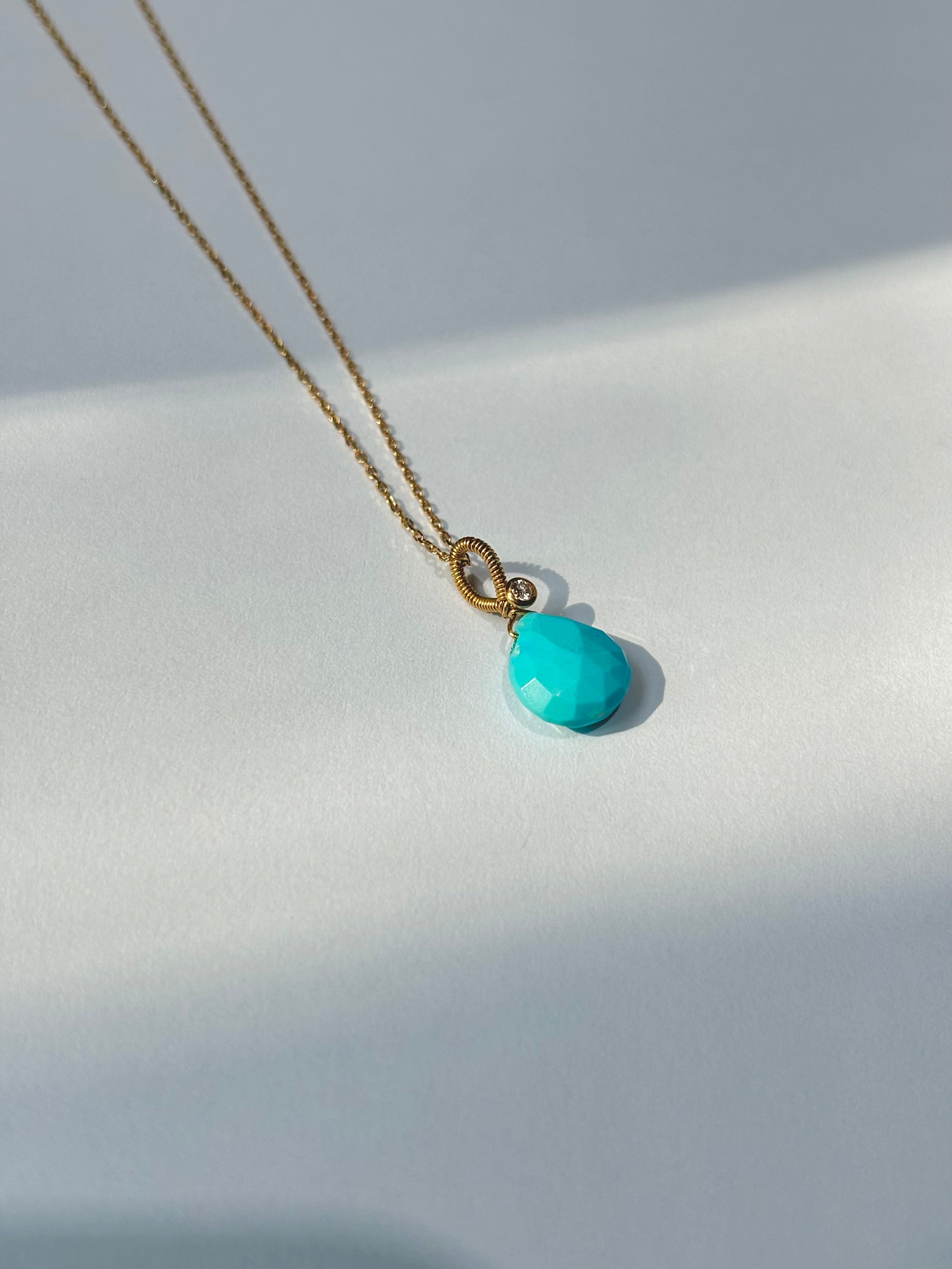 Jy029 18K Gold | Fine Jewelry | Perfect Gift|Turquoise  |Fine Jewelry | Perfect Gift|DIVIVAN