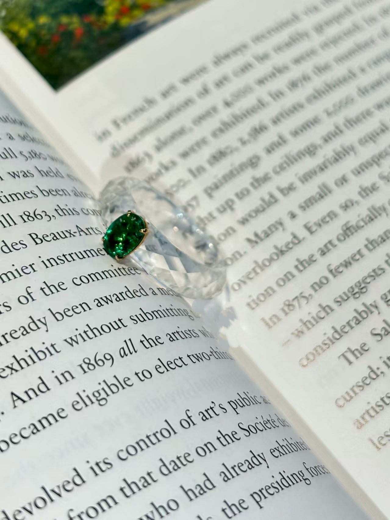 Jy046 18K Gold | Fine Jewelry | Perfect Gift|Emerald | White Quartz  |Fine Jewelry | Perfect Gift|Akoyo